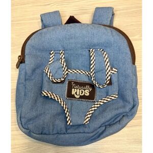 Naturally Kids Blue Back Pack Carries Stuff Animals Outside - Kids Ages 3-5.